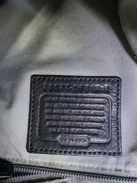 Coach Medium Msrp Black Beige Jacquard Fabric Shoulder Bag