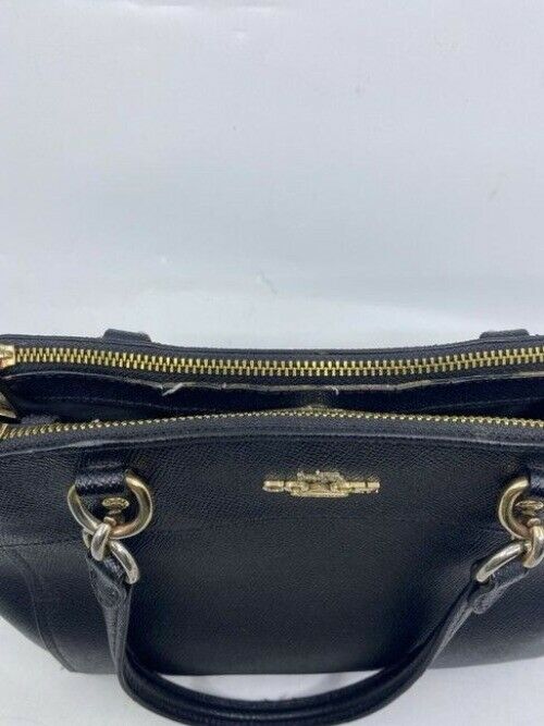 Coach Carryall Mini Brooke Light Goldblack Leather Cross Body Bag