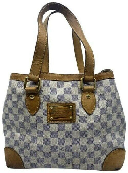 Louis Vuitton Hampstead Vintage Cream Damier Azur Canvas Shoulder Bag