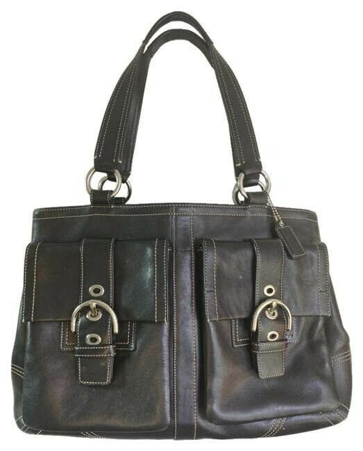 COACH Large Brown Leather Shoulder Bag