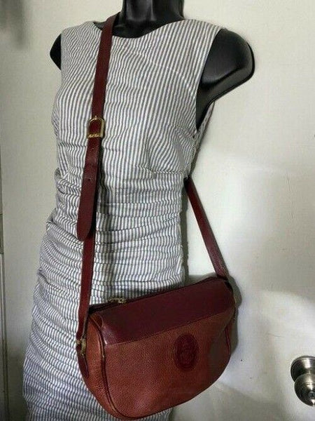 mark cross vintage shoulder burgundy leather cross body bag