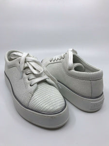 MAX MARA White Python  Leather Sneakers Sz 6.5