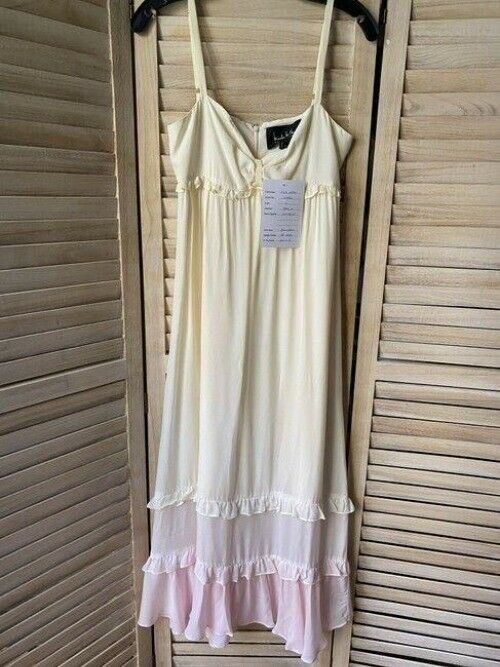 nicole miller pink cream long msrp mid length formal dress