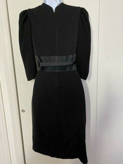nicole miller black w new wrap around puff sleeves msrp