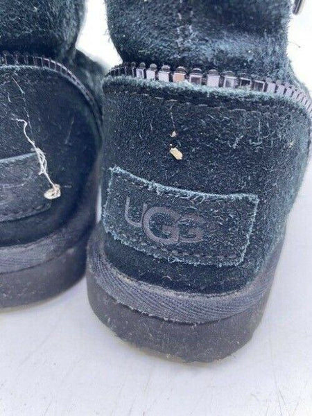 Ugg Australia Black Kids Zipper Accent Bootsbooties Size Us