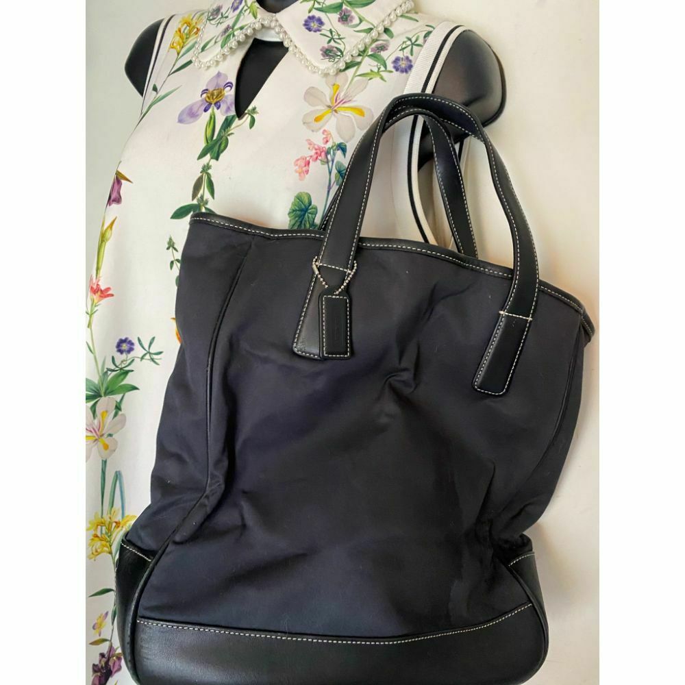 Coach Women's Large Black Fabric Tote Bag