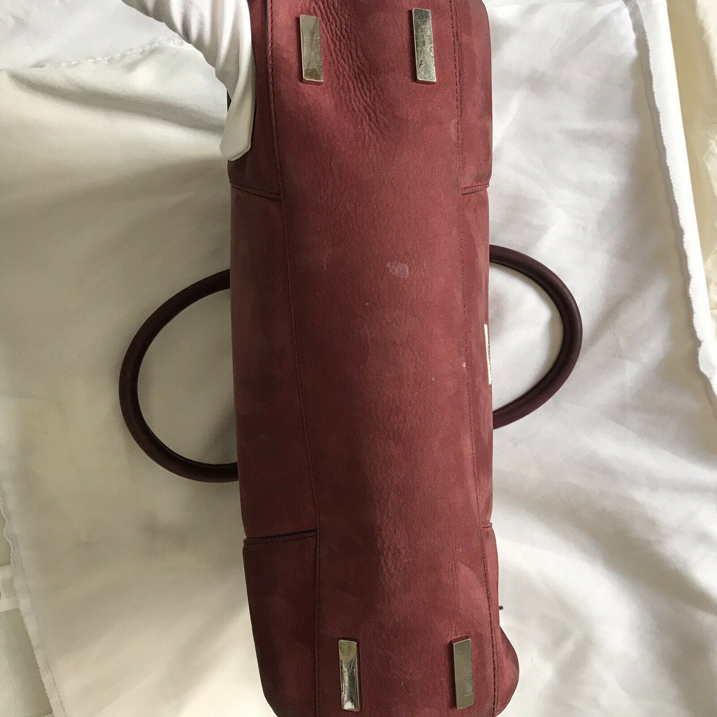 REBECCA MINKOFF Red Suede Tote Bag