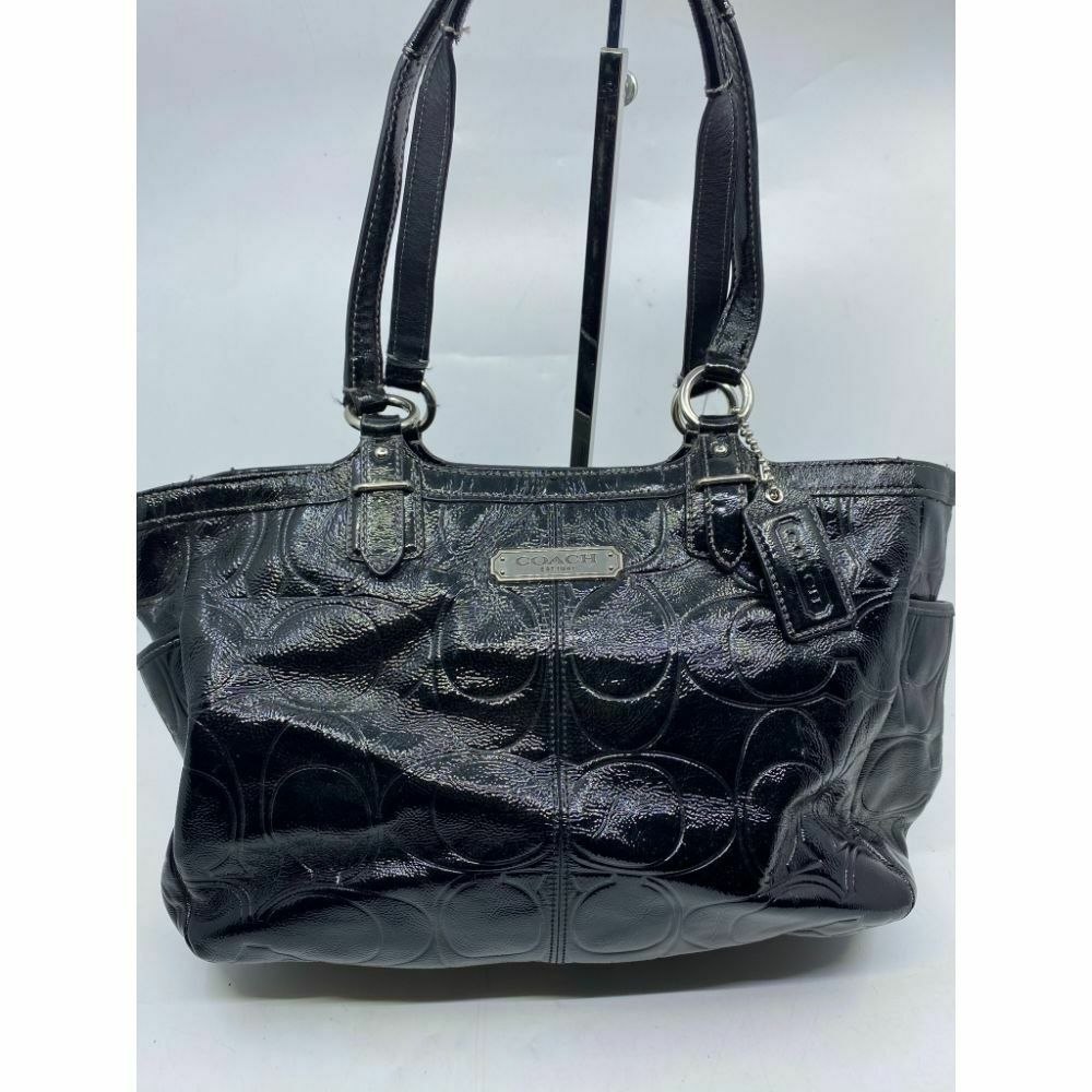 COACH Large Patent Leather Black Shoulder Bag