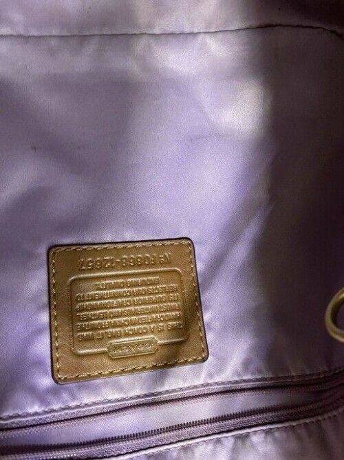 coach bag large brown fabric tote