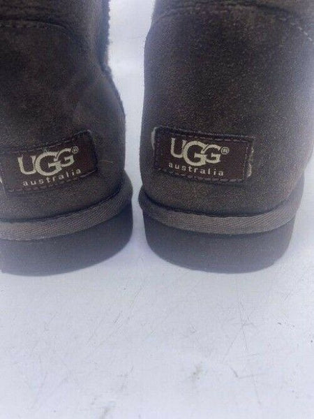 Ugg Australia Brown Wood Button Mid Height Bootsbooties Size Us