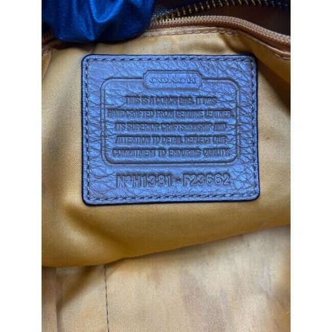COACH XL Orange Leather Shopping Tote Bag