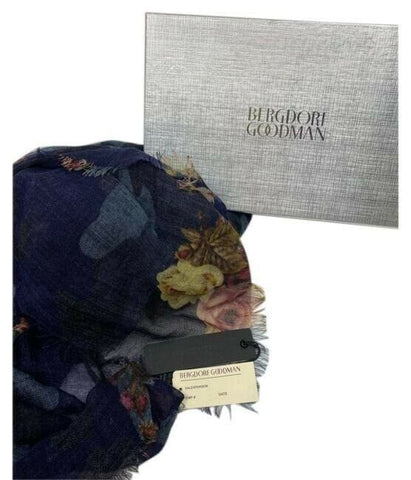 NWT! FRANCO FERRARI Floral Silk Scarf Bergorf Goodman Exclusive $350