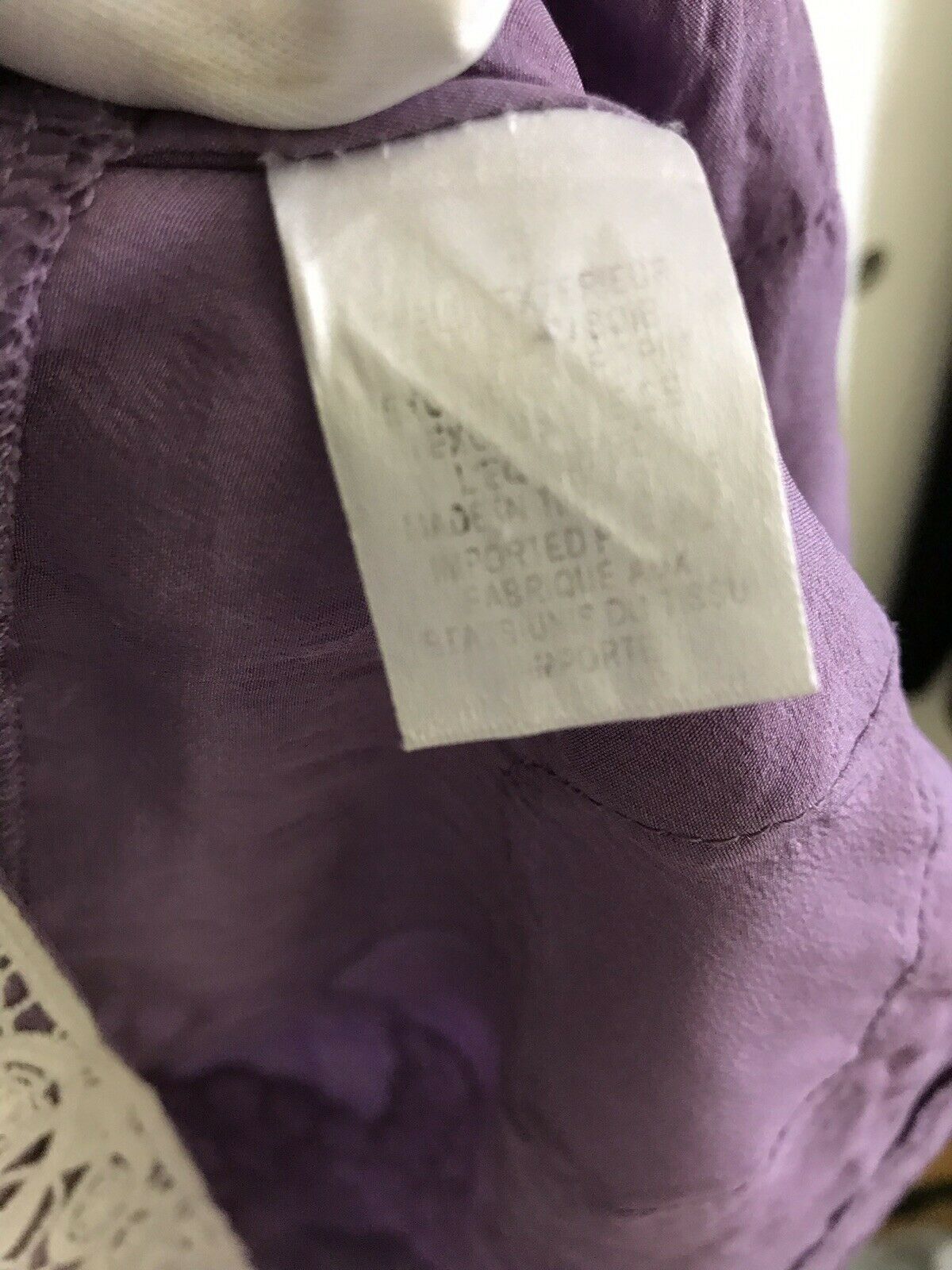 Milly Purple Silk Slip Dress With Crochet Trim Sz 4