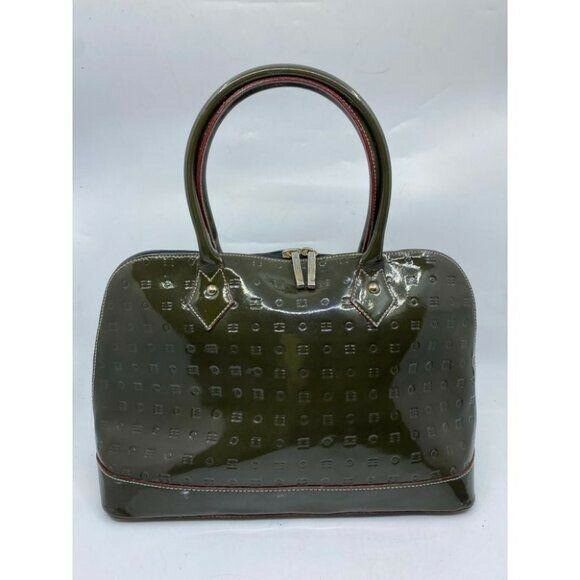 Arcadia Olive Patent Leather Handbag