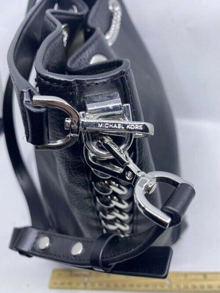 Michael Kors Bucket Alanis Medium Black Leather Shoulder Bag