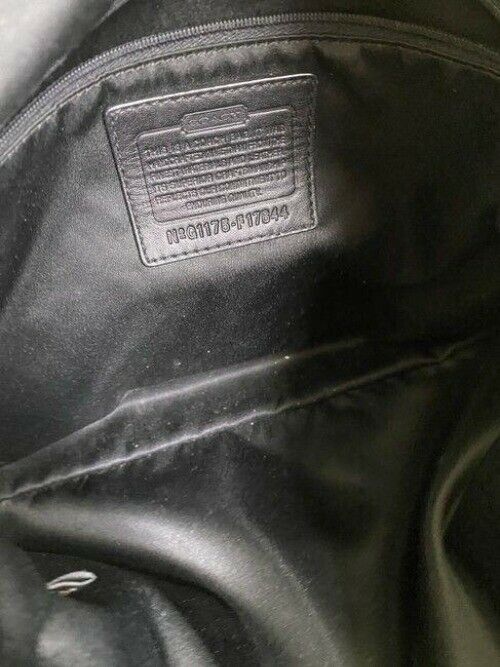 coach tan black fabric tote