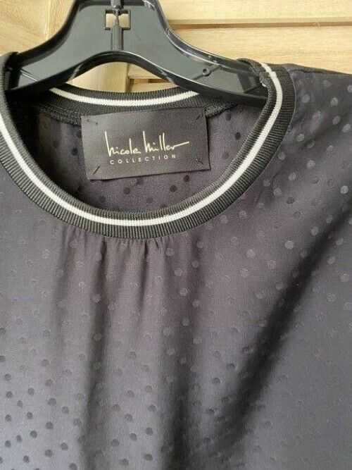 Nicole Miller Black Small Msrp Tee Shirt