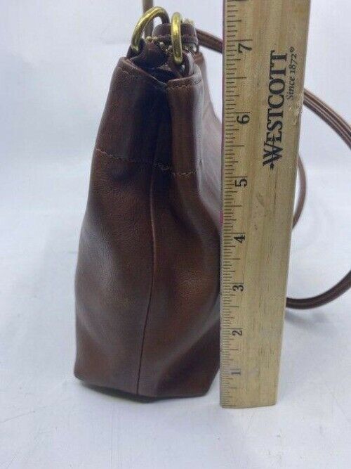 coach vintage brown leather cross body bag
