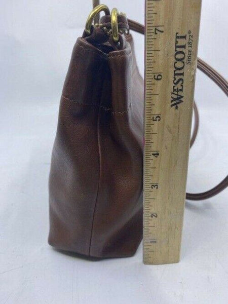 coach vintage brown leather cross body bag