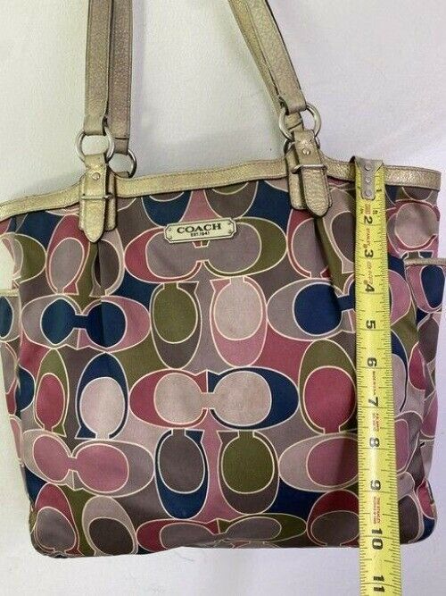 coach bag large multicolor fabric tote