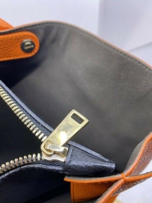 Furla Eden Orange Leather Shoulder Bag