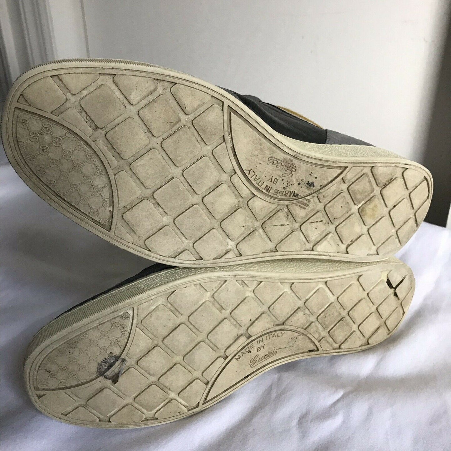GUCCI Multi Color Suede High Cut Sneakers Size 9