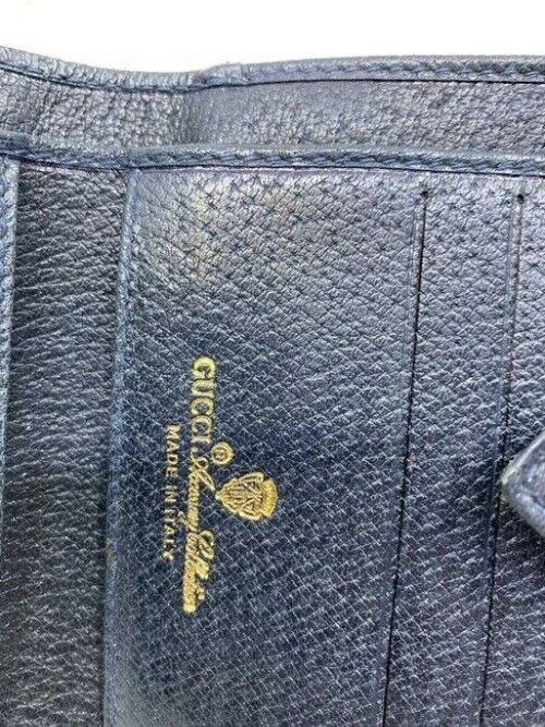gucci black rare vintage change and id holder wallet