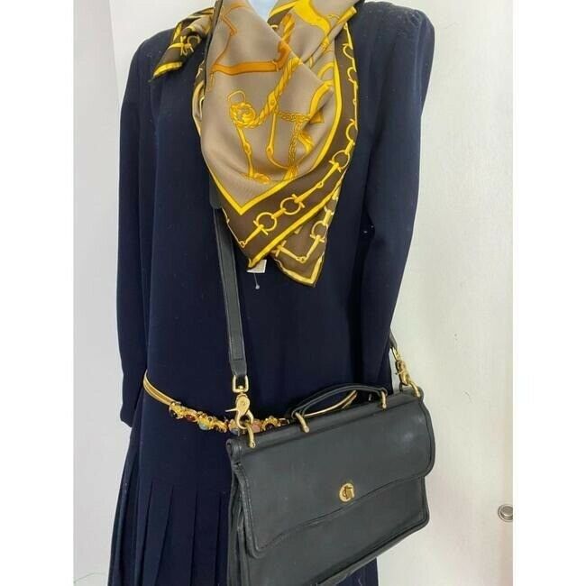 COACH Vintage Black Leather Crossbody Bag