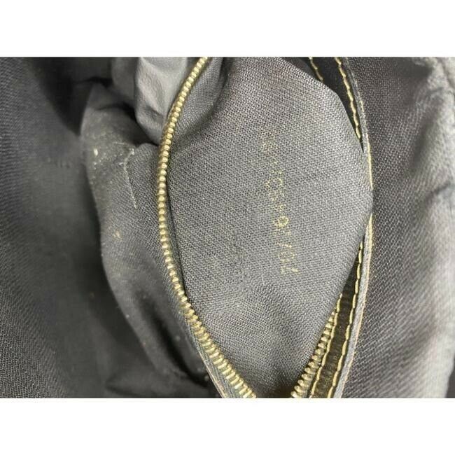 Fendi Vintage Signature Stripe Coated Canvas Brown Tan Shoulder Bag