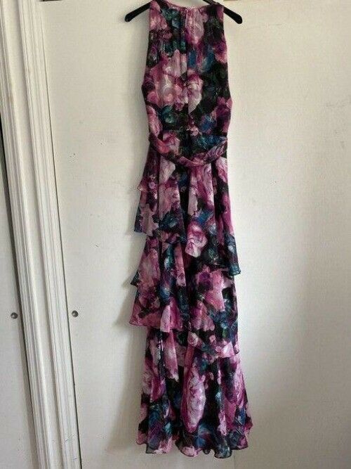 elie tahari multi color long msrp formal dress