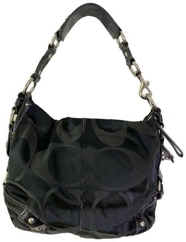 coach bag large black fabric tote