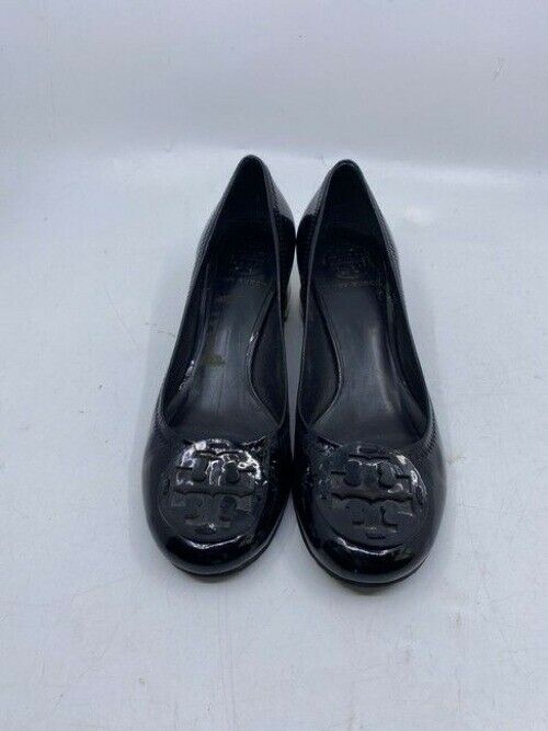 Tory Burch Black Leather Mid Heel Pumps Size Us