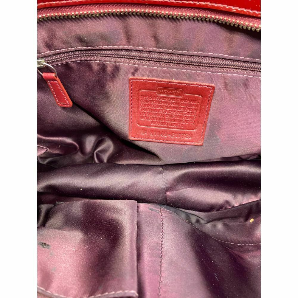 COACH Large Patent Red Shoulder Bag