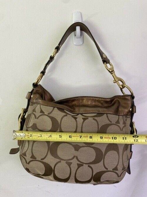 coach bag large brown fabric tote