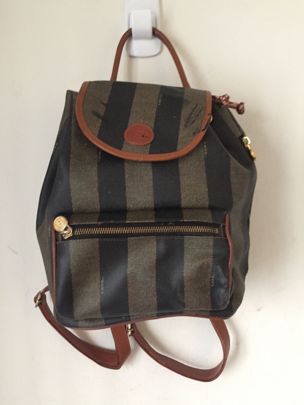 FENDI Vintage  Signature Stripe Back Pack