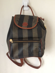 FENDI Vintage  Signature Stripe Back Pack