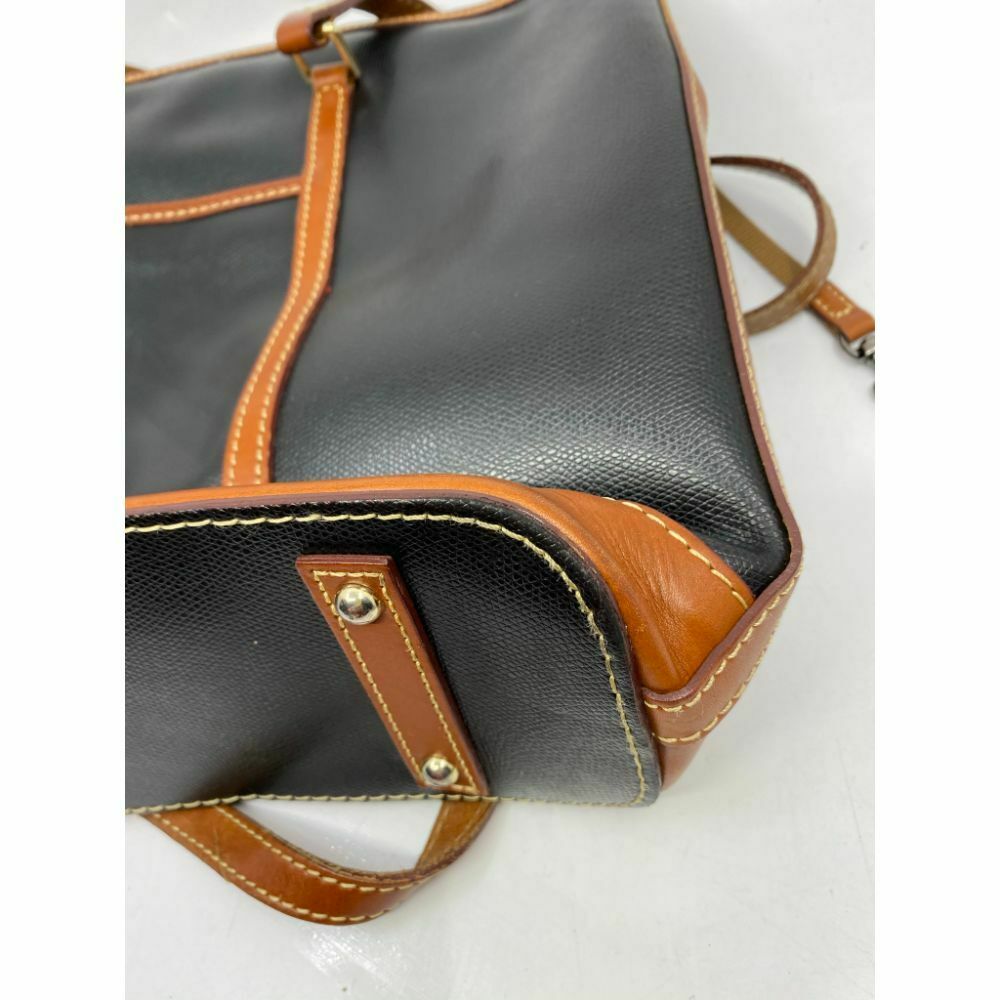 DOONEY & BOURKE Brown Black Large Leather Tote Bag