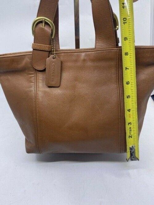 coach shoulder bag vintage handbag great find brown leather tote