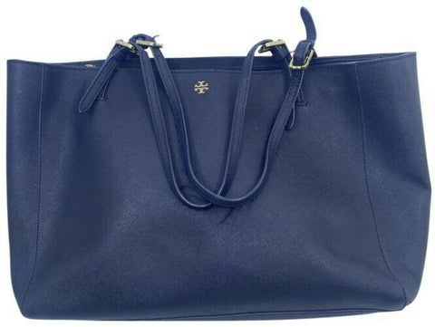 Tory Burch Padded Laptop Zip Black Leather Shoulder Bag