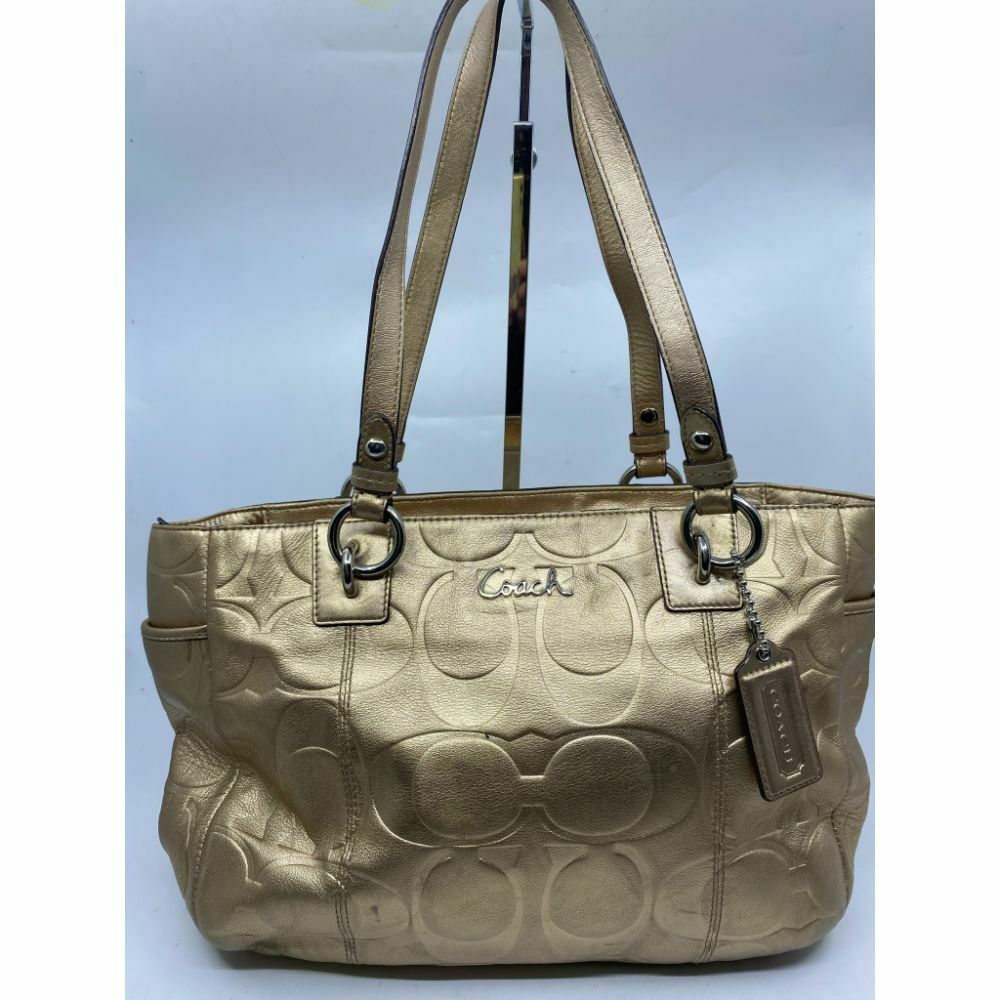 COACH Medium/ Large Leather Gold Shoulder Bag