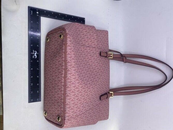 Michael Kors New Padded Device Pocket Pink Coated Canvas Shoulder Bag