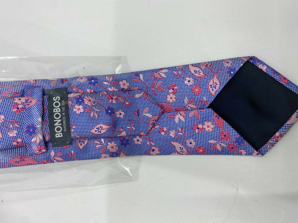 NWT BONOBOS Neck Tie Blue Textured Floral Great for Spring MSRP 98
