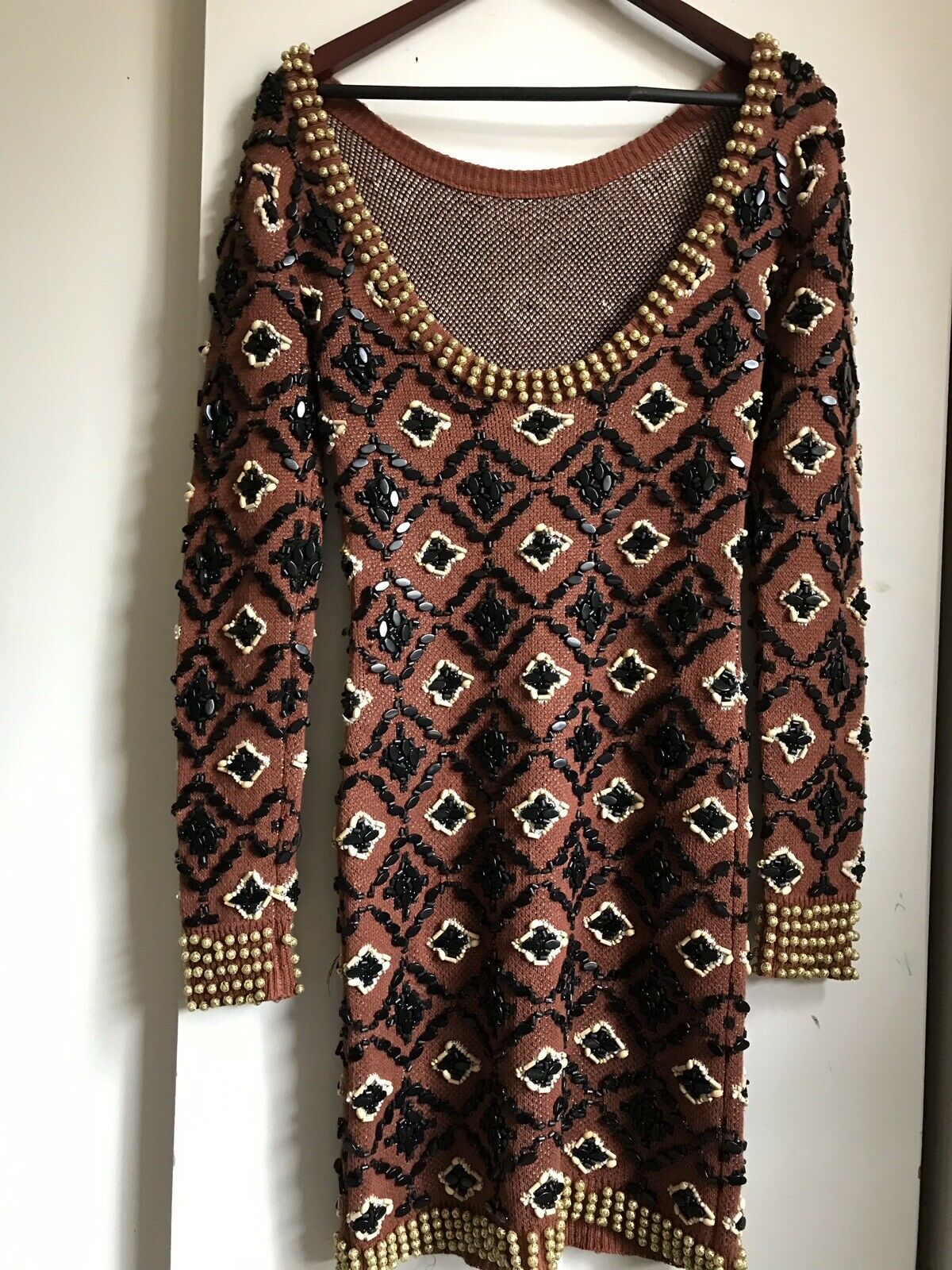 OPENING CEREMONY Beaded Linen Dress Medium