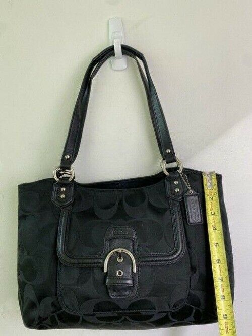 coach bag large black fabric tote