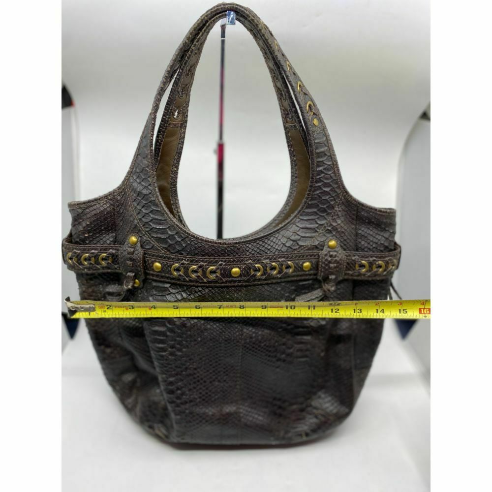 COACH XL Rare Python Print Leather Shoulder Bag