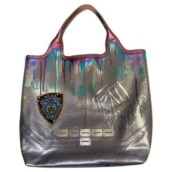 Botkier Leather Handbag Customized W Graffiti