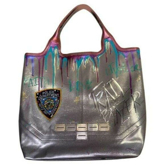 Botkier Leather Handbag Customized W Graffiti