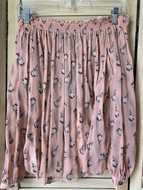 Nicole Miller quartz pink off shoulder msrp small blouse