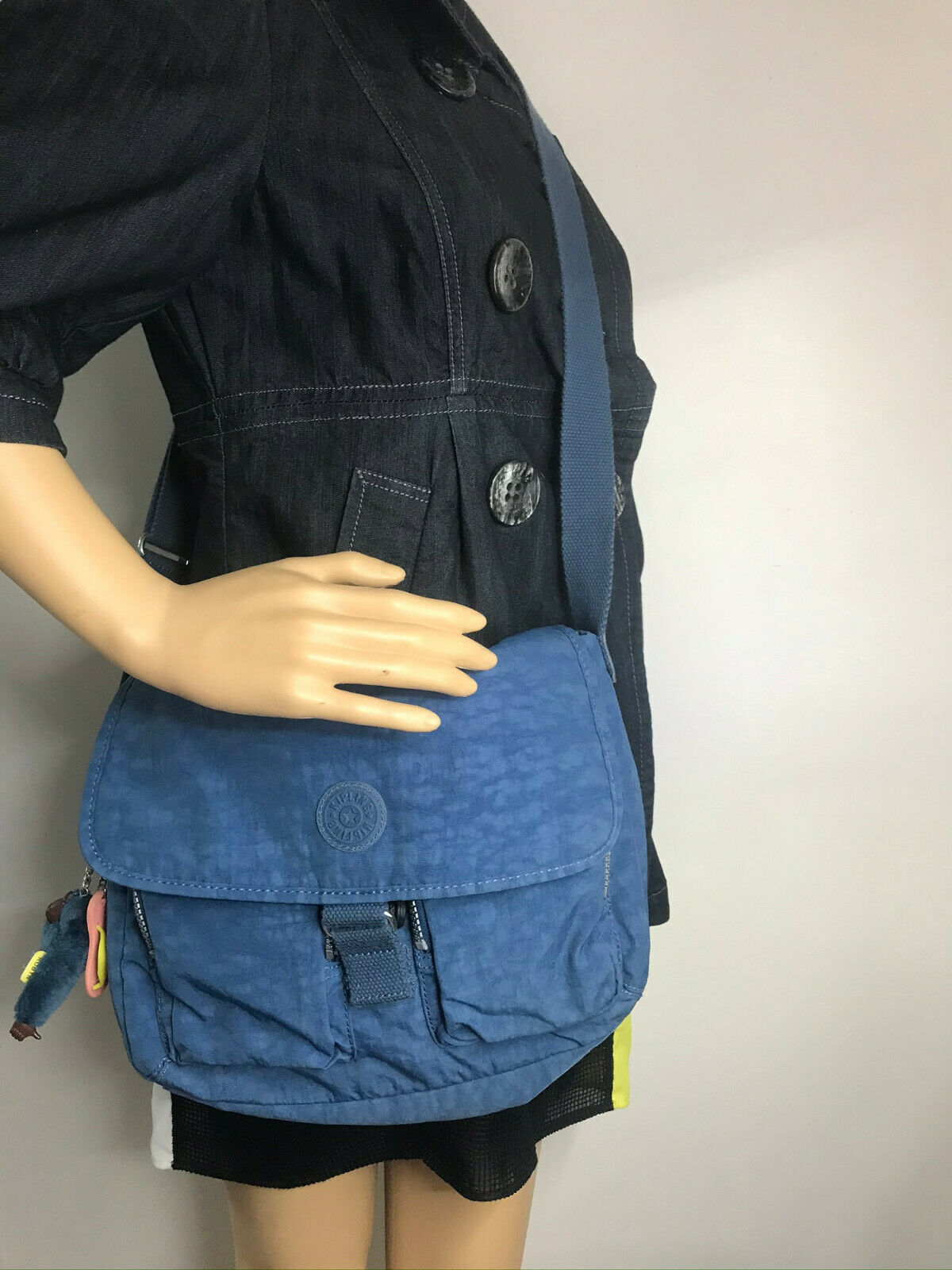 Kipling Blue Nylon Medium Size Crossbody Bag