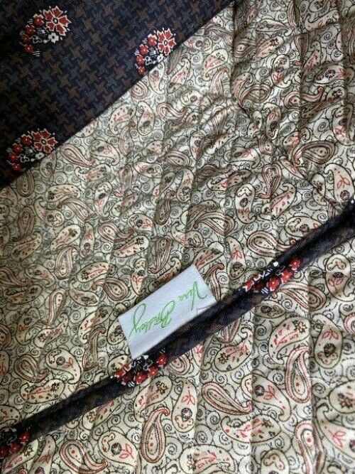Vera Bradley Large Quilted Gray Tan White Shoulder Bag